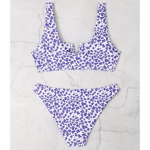 Maillot de bain pour femmes personnalisé OEM, imprimé, vêtements de plage, maillots de bain deux pièces, bikini à bretelles, maillots de bain de luxe 2024 en vente - Product Image 2