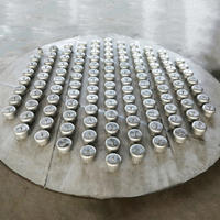 Plateau à capuchons à bulles métallique pour colonnes de distillation et de fractionnement à absorption chimique, éléments intérieurs de tour de transfert de masse