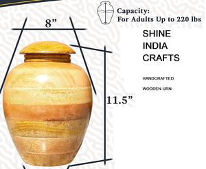 Walnut Grain Print Metal <b>Urn</b> adult <b>Urn</b> <b>for</b> Men and Women Walnut <b>Wood</b> Finish Full Size Funeral and Memorial <b>Urns</b> <b>for</b> Human <b>Ashes</b> - Product Image 3