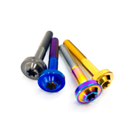 Sekrup Torx Titanium Alloy Disc Head, Baut Titanium, Sekrup Kepala Torx Mesin, Sekrup Anodized Metrik, Pengencang Balap