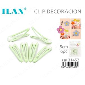 Base decorativa per fermagli per capelli ILAN da 5 cm, 6 pezzi, per donne e ragazze - Product Image 1