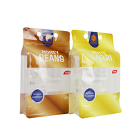Sac à fond plat de farine de Tapioca imprimé personnalisé, amidon de maïs, PE Transparent, pochette debout, emballage alimentaire de farine de blé, sac Ziplock