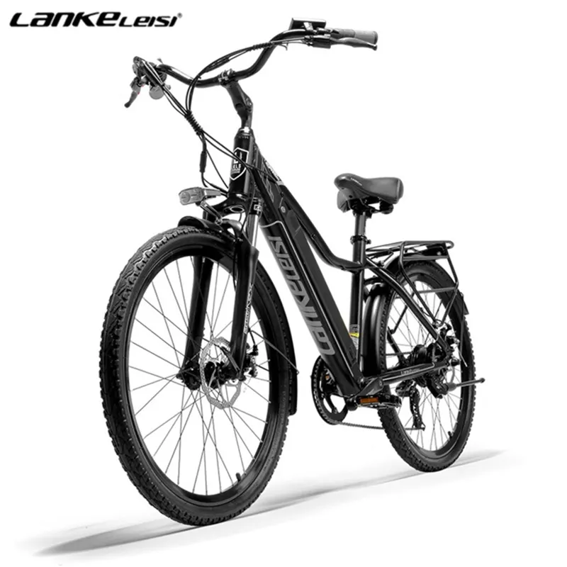 Электрический городской велосипед LANKELEISI PARD3.0, 26 дюймов, электрический велосипед, рама из алюминиевого сплава, 36 В, 15 Ач, литиевая батарея, электровелосипед 500 Вт, электрический велосипед