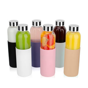 Échantillon gratuit 350ml 500ml 16oz 700ml 1l Bouteille d'eau transparente en verre à haute teneur en borosilicate avec couvercle en acier inoxydable-<span class=keywords><strong>Acheter</strong></span> - Product Image 6