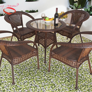 Hot Bán thiết kế hiện đại ngoài trời Vườn giải trí đồ nội thất cánh tay tựa lưng mây không có thể gập lại bàn ghế thiết lập - Product Image 3