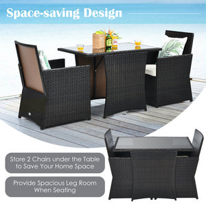 WMT Eco-vriendelijke, weinig onderhoudsbestendige tuinmeubelen, glazen tafel, handgeweven rotan stoelen, Bahce Mobilyasi, patio-tuinsets - Product Image 4
