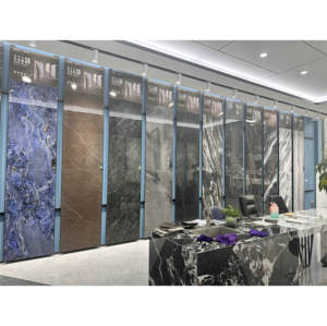 Baldosa de Cerámica de Mármol Azul de Diseño Moderno, Brillante, 120x60 75x150 90x180cm, para Interiores de Hoteles, a <span class=keywords><strong>Precio</strong></span> Competitivo - Product Image 1