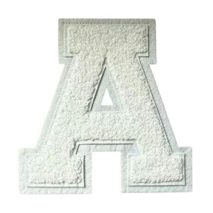 Patchs en chenille de 6 pouces avec lettres grecques Alpha Omega séparées, lettres blanches en feutre double, applique thermocollante pour sororité et fraternité - Product Image 3