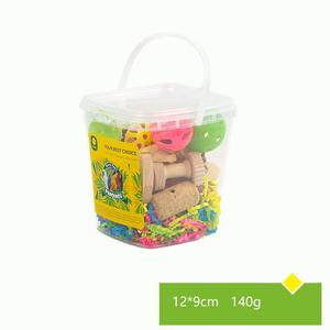 Foraggiamento cesto di erba in legno noci colorato trituratore uccello nido giocattolo grande pappagallo Puzzle giocattolo da masticare - Product Image 6