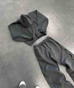 Sudadera con Capucha Yingling, Diseño Personalizado al por Mayor, Estilo Pullover, Color Sólido, Lavado Ácido, 430 g/m², Talla Grande, para Hombre - Product Image 3