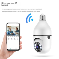 Caméra Ampoule LED E27 Sans Fil Haute Qualité Vision Nocturne 360, Mini Caméra de Sécurité IP CCTV Numérique Wifi 5G/2.4G AC E27