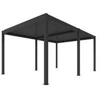 Arches étanches tonnelles structure d'abri de voiture à persiennes système solaire abri de voiture panneaux solaires transparents pergola aluminium d'extérieur