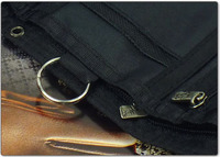 Dompet Pendek Kanvas Pria, Fashion Baru Dompet Pria Kanvas Pendek dengan Anti-maling Rantai Dompet Koin Pria Gelang Lipat Tiga