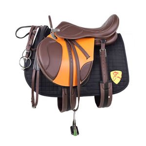 <span class=keywords><strong>Selle</strong></span> polyvalente pour ferme d'élevage, noire et marron, grande taille pour chevaux 1,3m+, ensemble complet d'équipement équestre, bridon rempli d'eau - Product Image 5