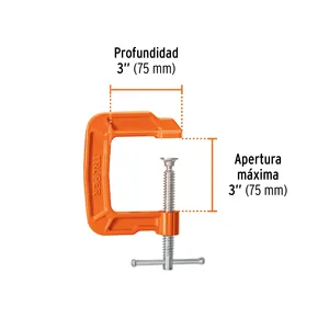 Truper 3 \ "Set di pressa profonda di ferro 3 duttile per unità di lavorazione del legno per unità - Product Image 2