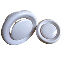 Diffuseur de plafond rond en plastique ABS de 4 pouces pour systèmes de ventilation