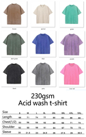 T-shirt personnalisé coupé sur mesure 100% coton imprimé, épais, délavé à l'acide, style vintage, grande taille pour homme, coupe oversize