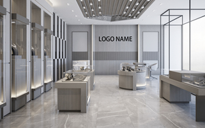 Elegant LED-Lit Fine Jewelry Showcase Fashion Store Display Furniture for Shop Mall <b>Decoration</b> Product Category Showcases - Product Image 2