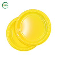 Assiettes jetables élégantes en plastique robuste de qualité supérieure pour desserts, salades, traiteur, fêtes et mariages
