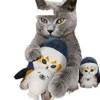 Yanxinanv 20cm requin chat en peluche pendentif Animal jouets en peluche joint chat oreiller