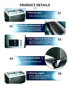 Vetrina Espositiva per Gelato, Piccolo Congelatore Commerciale da Banco Self-Service, Congelatore per Gelato Economico - Product Image 2
