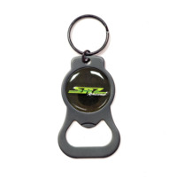Porte-clés en acier inoxydable de marque HF écologique vert en gros, logo personnalisé, porte-clés décapsuleur de bouteille de vin et de bière