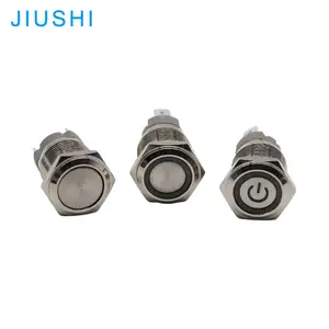 Kelly SD16 Flat Head 16mm Momentary Button Latching IP67 Metal Push Button Switch LED 2pins 4pins Wenzhou