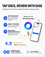 Carte de commentaires NFC 215 personnalisée en PVC, carte sans contact, carte de retour d'expérience personnalisée pour les restaurants, les hôtels, les cafés et les magasins