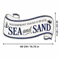 Plaque Métallique Vintage Thème Mer et Sable, Décoration Murale Rustique Nautique Rétro pour Maison de Plage, Bar Coastal, Patio