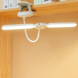 Lampe de bureau à double pince, lampe de table rechargeable par USB avec capteur tactile pour une lecture et une étude flexibles - Product Image 4