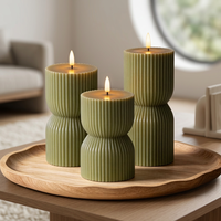 Lampe à bougie en verre LED rechargeable par USB, télécommande, couleur de flamme ambre, décorations de Noël, bougies, ensembles de cadeaux de mariage