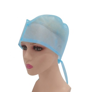 Aimmax Bonnet de protection jetable non stérile en PP non tissé léger bleu pour infirmières et médecins - Product Image 6