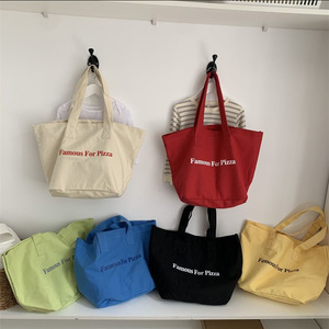 Borsa da viaggio per studenti di grandi dimensioni con stampa di lettere di capacità all'ingrosso borsa da viaggio in tela Tote in stile <span class=keywords><strong>Shopping</strong></span> - Product Image 1