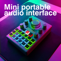 Carte son M7 Mini Live |   Interface audio portable |   Mélangeur de voix pour le streaming et le karaoké