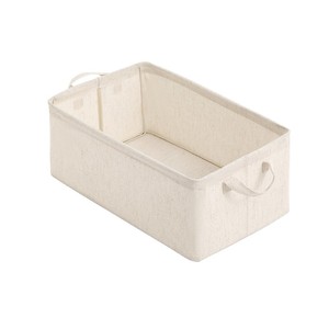 Tianshan Cotton Linen <b>Storage</b> Box Rectangle Foldable Washable <b>Clothes</b> Drawer Organizer With Handle Solid Color - Product Image 5