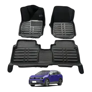 2024 hot sale full set of luxury car floor mats waterproof pvc leather 5d 7d customized all-weather car foot mats