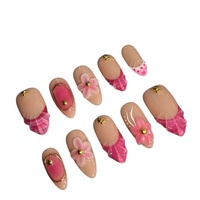 Lot de 10 faux ongles en gel de luxe, design amande, couvrance totale, les plus vendus, personnalisables, haute qualité esthétique