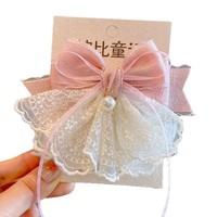 Élégante épingle à cheveux en dentelle de fée, nœud élégant, pinces à cheveux pour enfants, accessoires pour cheveux faits à la main, pinces à cheveux pour filles