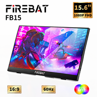 Moniteur portable 15,6 pouces 1080P FHD USB-C, écran externe pour ordinateur portable, téléphone, PS5, Switch, voyages, jeux, travail