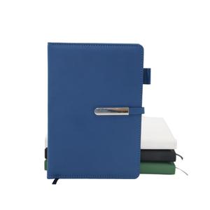 Kinh Doanh Văn Phòng A5 Máy Tính Xách Tay Với Màu Đen Linen Da Bìa Ý Tưởng Sản Phẩm Mới-Khóa Từ Tính Bìa Cứng PU Chủ Bút Tạp Chí - Product Image 6