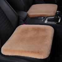 Coussin de siège de voiture d'hiver en fausse fourrure de lapin - Coussin épais, chaud et doux, antidérapant, sans sangles, ajustement universel