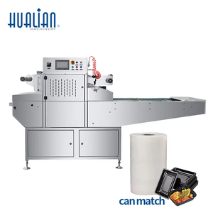 Máy đóng gói chân không tự động HVT-450A Hualian dùng cho hộp nhựa, đĩa, khay đựng hải sản, thực phẩm - Product Image 3