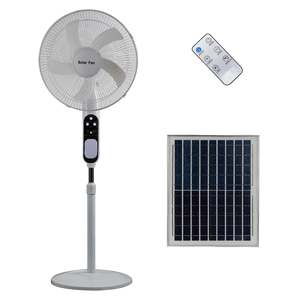 พัดลมพลังงานแสงอาทิตย์ 16 นิ้ว ชาร์จไฟได้ พร้อมแผงโซลาร์เซลล์ รีโมทคอนโทรล สำหรับใช้ภายในและภายนอกอาคาร - Product Image 2