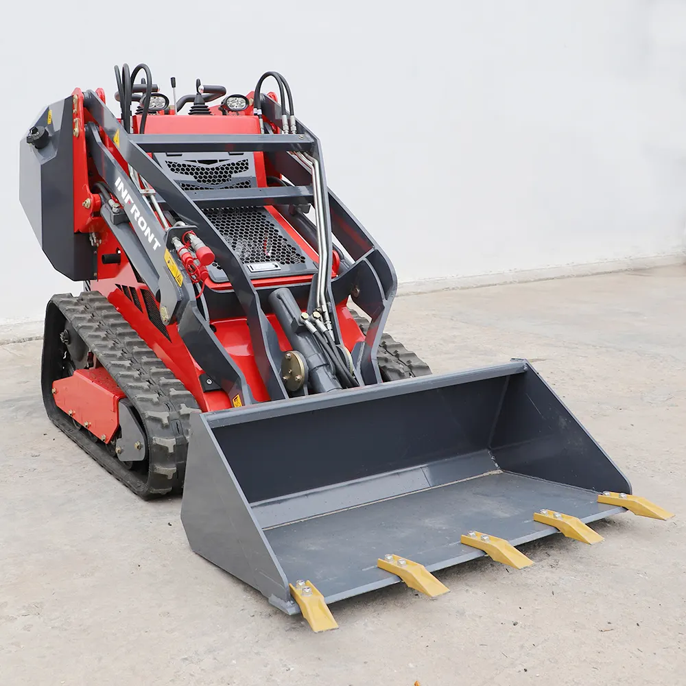 Gratis Verzending! 1ton 1000Kg Infront China Skidsteer Dingo Standaard Op Bijlagen Mini Crawler Skid Stuur Loader Met Track