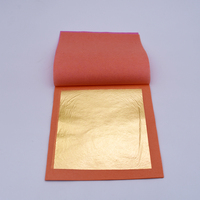 Feuille d'Or Décorative Artisanale 22K, 8x8 cm, Carnet de 25 Feuilles, Décoration Maison - Vente Chaude