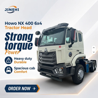 Camion tracteur diesel poids lourd d'occasion SINOTRUK HOWO NX 6X4 371HP-400HP LHD Euro2 Euro5 50T+ avec tête de remorque Prime Mover