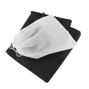 저렴한 부직포 폴리 프로필렌 Drawstring 비 짠 Drawstring 선물 가방 안티 먼지 신발 가방 수하물 보관 가방 재고 있음