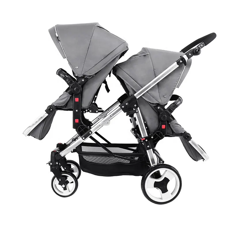 Foldable push chair double twin baby stroller