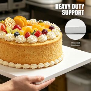 Plateaux à gâteau carrés en carton ondulé blanc épais de 1/2 po, robustes, professionnels, à bords droits et lisses, pour la vente en gros - Product Image 4