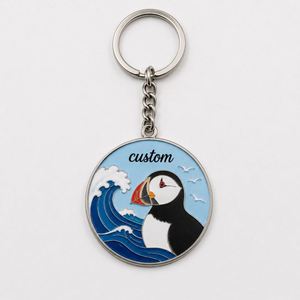 Porte-clés personnalisés en gros sur le thème des pétrels marins sauvages, style côtier, cadeaux pour boutiques touristiques en bord de mer - Product Image 2